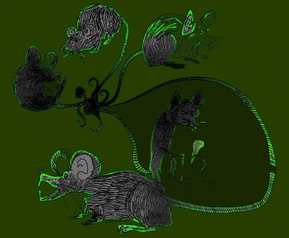 Illustration of a rat king